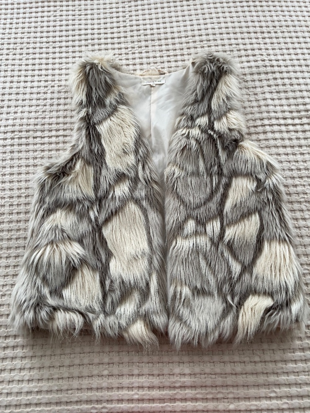 Newbury Kustom Multicolor Faux Fur Detail Jacket Vest Women's L